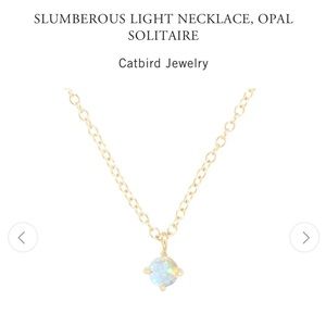 Catbird SLUMBEROUS LIGHT NECKLACE, OPAL SOLITAIRE